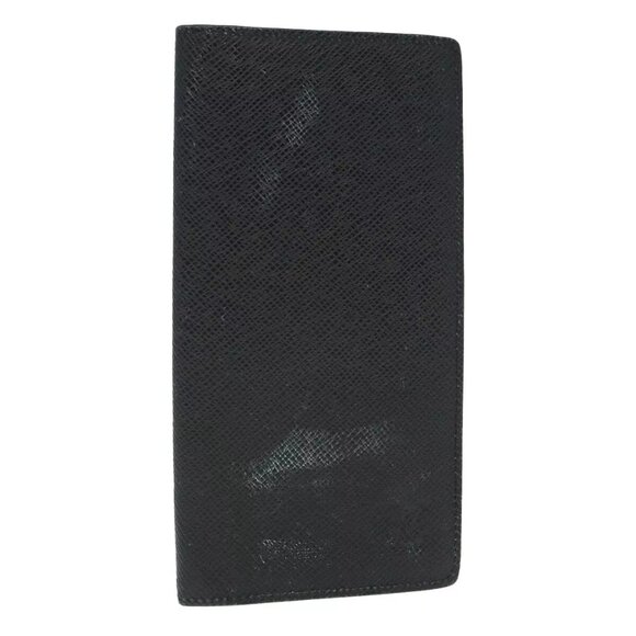 LOUIS VUITTON Taiga Brazza Portefeuille Long Wallet Ardoise M32572 Auth 89058 - Picture 1 of 16